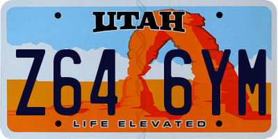 UT license plate Z646YM