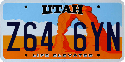 UT license plate Z646YN