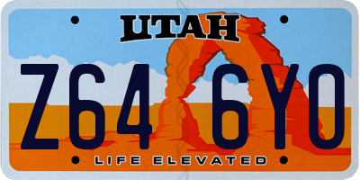 UT license plate Z646YO