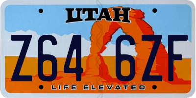 UT license plate Z646ZF