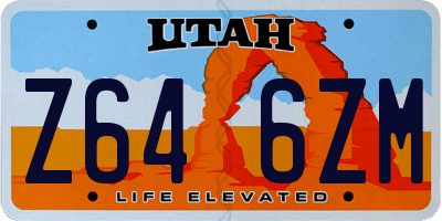 UT license plate Z646ZM