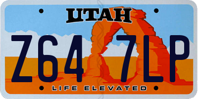 UT license plate Z647LP