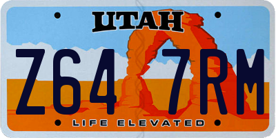 UT license plate Z647RM