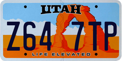 UT license plate Z647TP