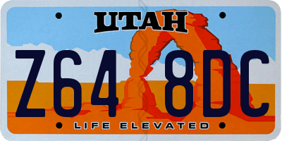 UT license plate Z648DC