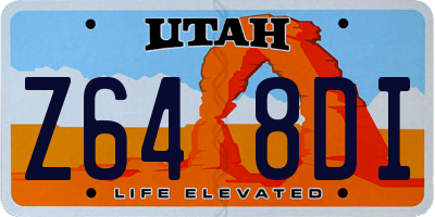 UT license plate Z648DI