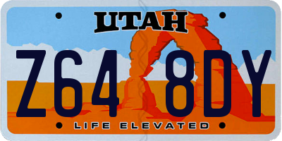 UT license plate Z648DY