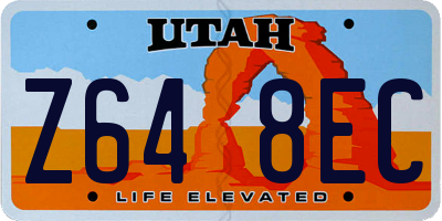 UT license plate Z648EC