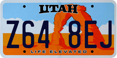 UT license plate Z648EJ