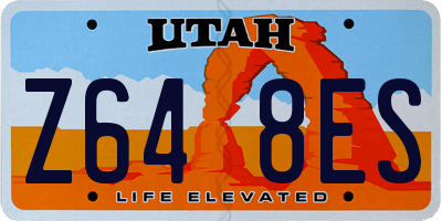 UT license plate Z648ES