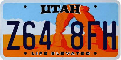 UT license plate Z648FH