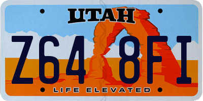 UT license plate Z648FI