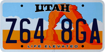 UT license plate Z648GA
