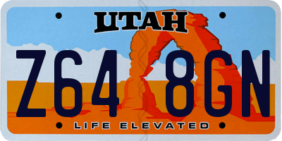 UT license plate Z648GN