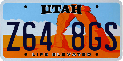 UT license plate Z648GS