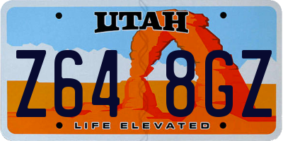 UT license plate Z648GZ