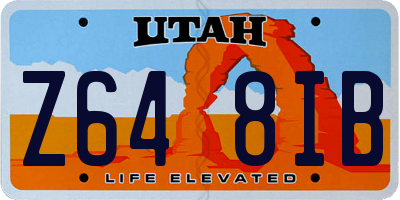UT license plate Z648IB