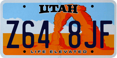 UT license plate Z648JF