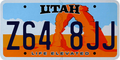 UT license plate Z648JJ