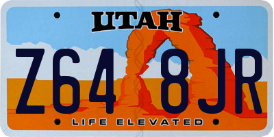 UT license plate Z648JR