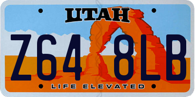 UT license plate Z648LB