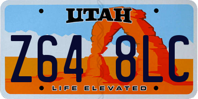 UT license plate Z648LC