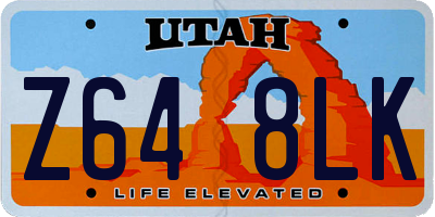 UT license plate Z648LK
