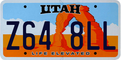 UT license plate Z648LL