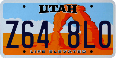UT license plate Z648LO