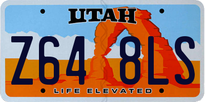 UT license plate Z648LS