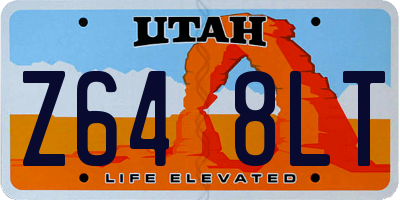 UT license plate Z648LT