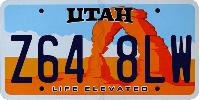 UT license plate Z648LW