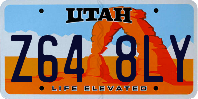 UT license plate Z648LY
