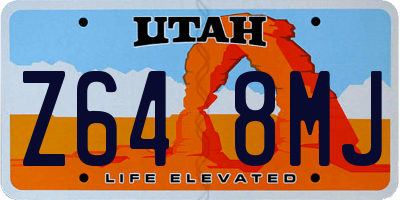 UT license plate Z648MJ