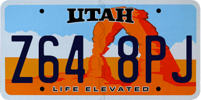 UT license plate Z648PJ
