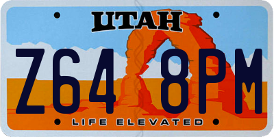 UT license plate Z648PM