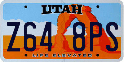 UT license plate Z648PS