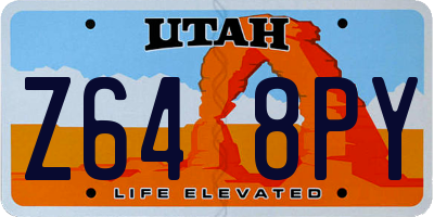UT license plate Z648PY