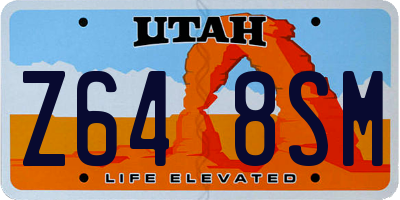 UT license plate Z648SM