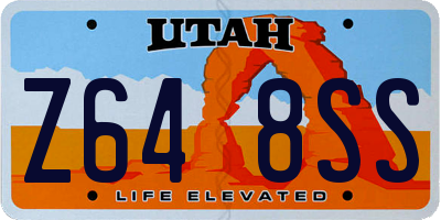 UT license plate Z648SS