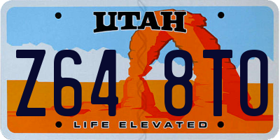 UT license plate Z648TO