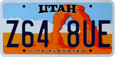UT license plate Z648UE