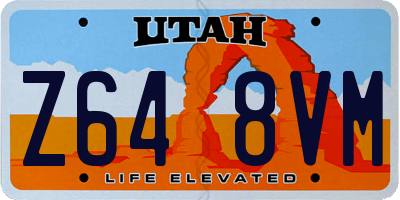 UT license plate Z648VM