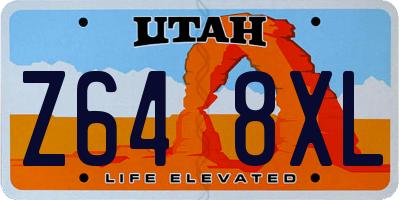 UT license plate Z648XL