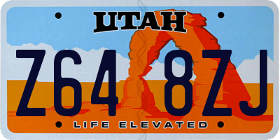 UT license plate Z648ZJ