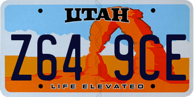 UT license plate Z649CE