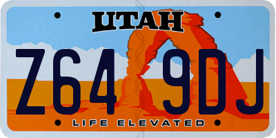UT license plate Z649DJ