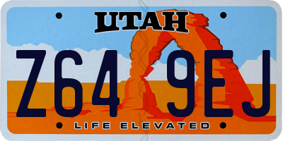 UT license plate Z649EJ