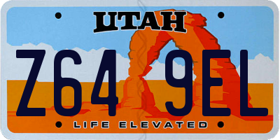UT license plate Z649EL