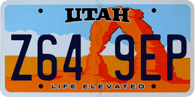 UT license plate Z649EP